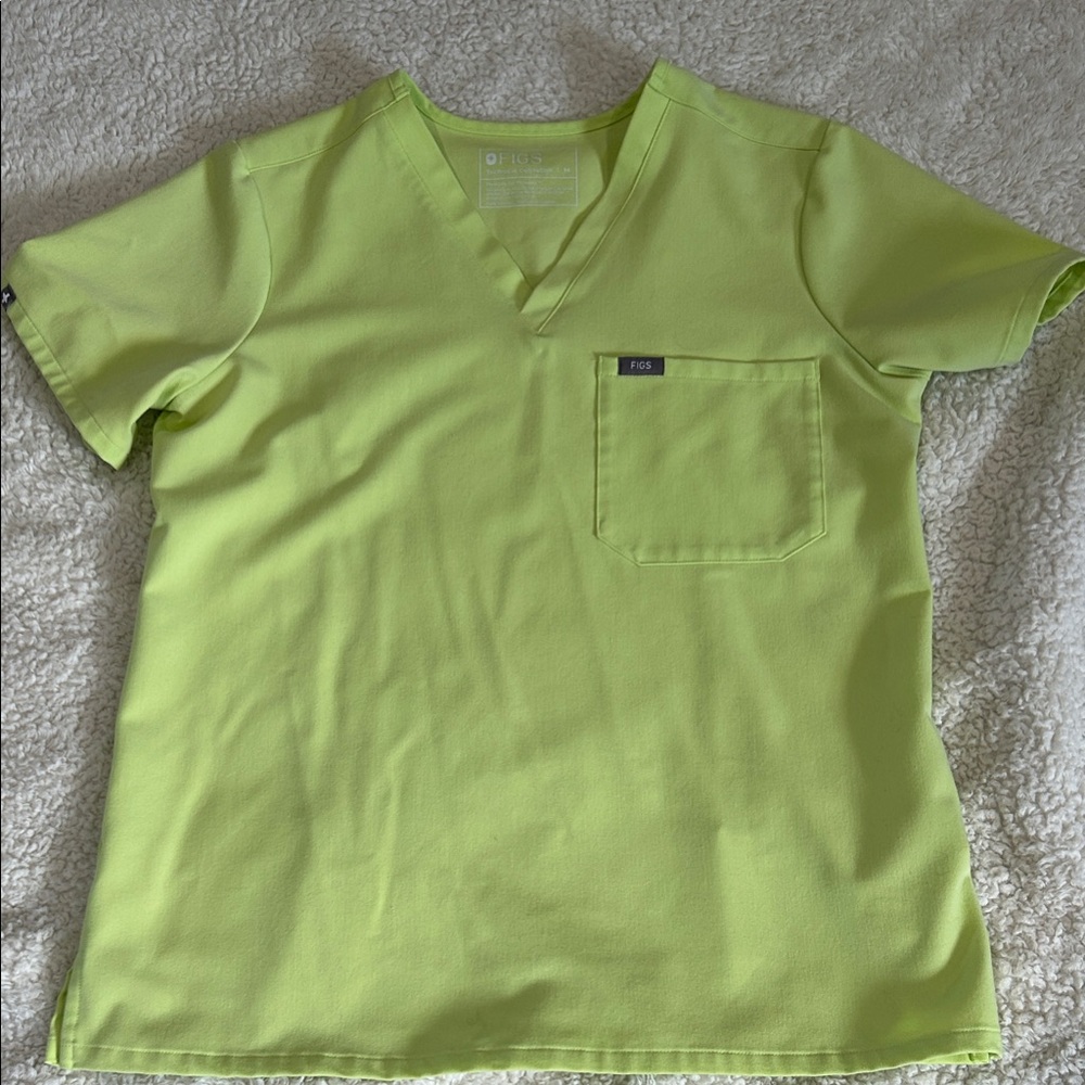 Figs Vivid Yellow Scrub Top